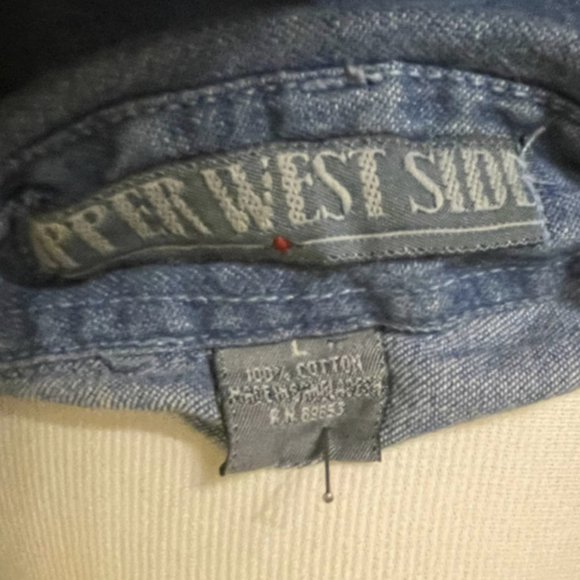 Denim button down shirt L - Picture 3 of 4